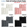 Set of 2 Colter Cotton Chair Pads Black