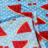 190GSM Girls Cute Ultra Soft Coral Fleece Throw 127 x 152cm Watermelon & Cherries