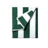 400GSM Cabana Stripe Cotton Polyester Beach Towel Dark Green