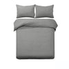 Designer Selection Ascot Embossed Quilt Cover Set Grey Queen