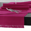 Hoydu Cotton Ribbed Table Runner 45cm x 150cm - FUSCHIA