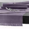 Hoydu Cotton Ribbed Table Runner 45cm x 200cm - LAVENDER MIST