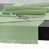 Hoydu Cotton Ribbed Table Runner 45cm x 200cm - REED GREEN