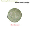 Bedding House Van Gogh Blossom Sage Round Filled Cushion 40cm Diameter