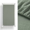 Little Gem 1 Pc Olive Hemp Cot Fitted Sheet