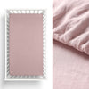 Little Gem Twin Pack Pale Mauve Hemp Cot Fitted Sheet