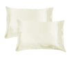 Accessorize 300TC Deluxe Essentials Satin Standard Pillowcases Stone (Ivory)