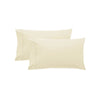 Pair of Pure Cotton 250TC Standard Pillowcases Cream