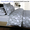 Accessorize Annabelle Grey Jacquard Quilt Cover Set Double