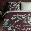 Bedding House Van Gogh Blossom Dark Red Cotton Quilt Cover Set Queen