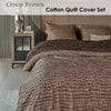 Riviera Maison Croco Brown Cotton Quilt Cover Set King