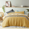 Vintage Design Homewares 100% Linen Ochre Quilt Cover Set Single