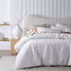 Vintage Design Homewares Malvern White Cotton Quilt Cover Set Queen