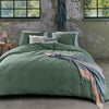 Bedding House Organic Cotton Basic Green Quilt Cover Set Queen