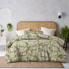 Accessorize Betty Otway Moss Green Washed Cotton Printed Quilt Cover Set King