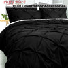 Bloomington Puffy Quilt Cover Set Black QUEEN