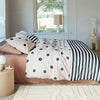 VTWonen Stripe and Eye Natural Cotton Quilt Cover Set Queen