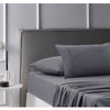 Accessorize Cotton Flannelette Sheet Set Grey Double