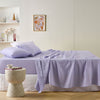 Vintage Design Homewares Lilac French Linen Sheet Set Queen