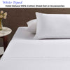 Accessorize White Piped Hotel Deluxe Cotton Sheet Set King