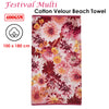 Bedding House Festival Multi Cotton Velour Beach Towel