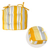 IDC Homewares Vivid Yellow Stripes Shaped Chair Pad 40 x 40 x 6 cm