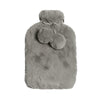 J.Elliot Home Amara Hot Water Bottle with Super Plush Faux Fur Cover Grey