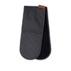 J Elliot Home Selby Cotton Double Oven Mitt Glove 17 x 82 cm Charcoal & Black