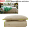 Jane Barrington Cotton Quilt Cover Set Taupe/Green Queen