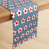 IDC Homewares 100% Cotton Printed Table Runner Cotton Bud Blue