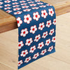 IDC Homewares 100% Cotton Printed Table Runner Cotton Bud Navy