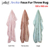 J Elliot Home Archie Sage Faux Fur Throw Rug 130 x 160cm