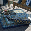 J Elliot Home Kasbah Luxury Fringe Throw 130 x 160cm Blue