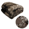 J Elliot Home Brown Bear Plush Faux Fur Throw Rug 127 x 165 cm