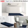 Toggle Microfiber Bath Mat Contourned Navy