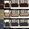 Custom Fit Sofa Cover Protector Two Seater Dark Flax (Latte)