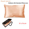 Ardor Mulberry Silk Standard Pillowcase Peach Spritz