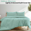 Ardor Eddison Bluestone Light Quilted Embossed Quilt Cover Set King