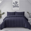 Ardor Sommer Indigo Seersucker Stripe Quilt Cover Set King