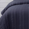 Ardor Sommer Indigo Seersucker Stripe Quilt Cover Set King