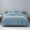 Ardor South Coast Pale Blue Embossed Quilt Cover Set King