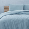 Ardor South Coast Pale Blue Embossed Quilt Cover Set King