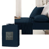 Ardor Micro Flannel Sheet Set Navy Mega King