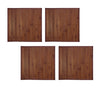 Set of 4 Square Broad Slat Bamboo Table Placemats 35 x 35cm Chocolate