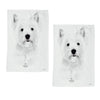 Set of 2 Delightful Dogs Cotton Kitchen Tea Towels 50 x 70 cm West Highland