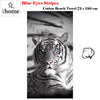 Just Home Blue Eyes Stripes Tiger Bath Beach Towel