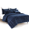 Alastairs Augusta Faux Mink Quilt / Comforter Set Navy Double