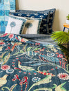 Blue Peacock Kantha/ Bedspread/ Coverlet