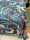 Blue Peacock Kantha/ Bedspread/ Coverlet