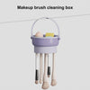 3 In 1 Makeup Brushes Cleaner Sponge Brush Washing Box Makeup Brush Drying Basket(Beige)